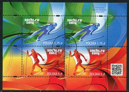 POLAND 2014 Winter Olympic Games, Sochi Sheetlet Used.. Michel 4658-59 Kb - Gebruikt