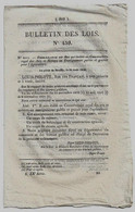 Bulletin Des Lois 459 1836 Enseignement Public Et Gratuit Pour L'agriculture Au Conservatoire Royal Des Arts Et Métiers - Décrets & Lois