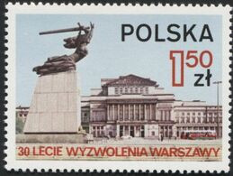 Delcampe - Poland 1975  Mi 2353 Warsaw Release, Munument, Building, Architecture, View MNH** - Monuments