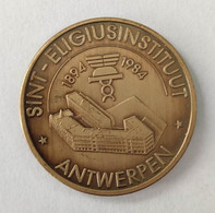 Bronze Medaille Medal Penning Gemeentepenning Sint Eligiusinstituut Antwerpen - Gemeindemünzmarken