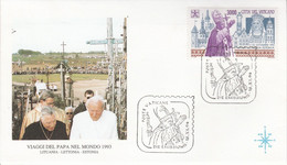 VATICAN 1993 VOYAGE PAPE JEAN PAUL II EN PAYS BALTES - Macchine Per Obliterare (EMA)