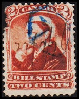 1890. CANADA BILL STAMP. Victoria. TWO CENTS. Defect.
 () - JF422994 - Local, Strike, Seals & Cinderellas