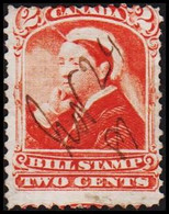 1890. CANADA BILL STAMP. Victoria. TWO CENTS. Nov 24 87.
 () - JF422995 - Local, Strike, Seals & Cinderellas