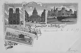 CPA 75 PARIS SOUVENIR DE PARIS CPA ILLUSTRATEUR PRECURSEUR - Sonstige & Ohne Zuordnung