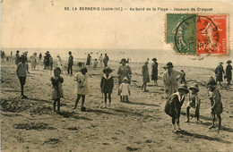 La Bernerie * Joueurs Jeu De Croquet , Au Bord De La Plage * Jeux - La Bernerie-en-Retz