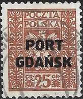 POLISH POST OFFICES IN DANZIG  1929 Arms Overprinted - 25g - Brown FU - Otros & Sin Clasificación