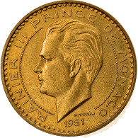 Monnaie, Monaco, Rainier III, 20 Francs, Vingt, 1951, SUP, Aluminum-Bronze - 1949-1956 Anciens Francs