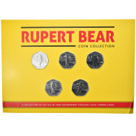 Monnaie, Isle Of Man, Rupert Bear, 50 Pence, 2020, Set, FDC, Copper-nickel - Eiland Man
