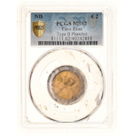 France, 2 Euro, Flan Vierge, PCGS, MS62, SUP+, Copper-nickel - Errores Y Curiosidades