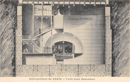 CPA 75 PARIS METROPOLITAIN DE PARIS PUITS POUR ASCENSEUR L.CHAGNAUD - Altri & Non Classificati