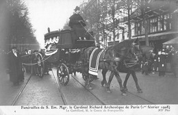 CPA 75 PARIS FUNERAILLES DE S.Em. Mgr LE CARDINAL RICHARD LE CORBILLARD - Sonstige & Ohne Zuordnung