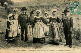 Concarneau * Fêtes Des Filets Bleus * Concours De Costumes * Un Groupe De Pont Aven * Coiffes Coiffe - Concarneau