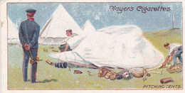 Army Life, Players Cigarette Card 1910, Original Antique Card, Military, 6 Pitching Tents - Player's