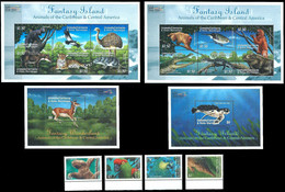 Grenada Carriacou And Little Martinique 2000 Reptiles Beasts Predators Birds Parrots MNH - Other