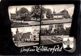 Delcampe - Gruss Aus Bitterfeld - Markt Mit Rathaus - Walther Rathenau Strasse - Im Stadtpark - 1965 - Germany DDR - Used - Bitterfeld