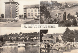 Delcampe - Grusse Aus Pirna - Elbe - Pirna Copitz - Gaststatte Schone Hohe - Geibeltbad - Ship Stadt Wehlen - Germany DDR - Used - Pirna