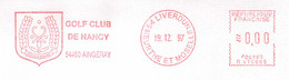 Delcampe - EMA Sur Lettre Entière - Slogan Meter Stamp On Full Letter - Golf Club Nancy Aingeray - Golf