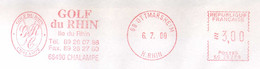 Delcampe - EMA Sur Lettre Entière - Slogan Meter Stamp On Full Letter - Golf Du Rhin -en Francs - Golf