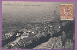 Delcampe - Repubblica Di S. Marino - Scorciatoia A Borgomaggiore  (animation) - 1922 - San Marino