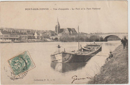 Delcampe - Péniche à Pont Sur Yonne (89 - Yonne) Le Port - Hausboote