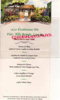 Delcampe - 62- MONTREUIL SUR MER - RARE MENU CHATEAU DE MONTREUIL- LES EVOLUTIONS 99 FIAT- ALFA ROMEO-LANCIA 9 JUIN 1999- - Menu