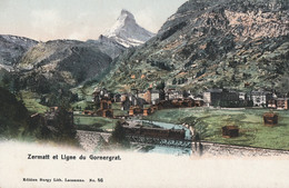 Delcampe - Switzerland - Train Bridge - Bahn Brucke - Zermatt Et Ligne Du Gornergrat - Zermatt