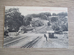 Delcampe - 61 L'AIGLE PASSAGE A NIVEAU ROUTE FERTE FRESNEL ARRIVEE TRAIN EXPRESS GRANVILLE PARIS - L'Aigle