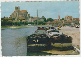 Delcampe - Péniche à Auxerre (89 - Yonne) L'Yonne - Hausboote