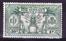 New Hebrides 1925 Single 1d (10c) Definitive Stamp In Mounted Mint Condition. - Unused Stamps