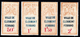 CLERMONT FERRAND Puy-de-Dôme SÉRIE COMPLETE Émission De 1946 Taxes D'affichage FISCAL FISCAUX AFFICHES REVENUE - Fiscaux