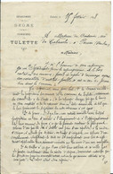 DOCUMENT MANUSCRIT COMMUNE DE  TULETTE - Historische Documenten