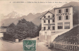 CPA 74 LES HOUCHES L'HOTEL DU PONT SAINTE MARIE ET LA CHAINE DU MONT BLANC - Les Houches