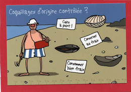 Delcampe - 50 St LÔ  COQUILLAGES D'ORIGINE CONTROLEE Les Régles S'imposes Pour La Pêche A Pied  Carte édité Par La DDASS - - Saint Lo