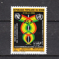 Delcampe - Benin   -  Telecom  E  Salute. Con Sovrastampa. Raro. Telecom And Health. With Overprint. Rare MNH - Télécom