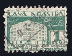 ROUMANIE / ROMANIA : TIMBRU-CARAMIDA : 1 LEU - CASA NOASTRA / FILIALA ASOC. SOLIDARA PENS. CIV. ROMÂNIA ~ 1932 (ah744) - Fiscale Zegels