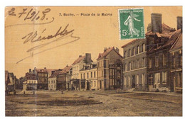 Delcampe - 7 - BUCHY   PLACE DE LA MAIRIE   1908 - Buchy