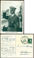 Deutsches Reich 1937 Ansichtskarte Der Führer Grüßt Vom Balkon Seines Hotels Spezialstempel Nürnberg - People
