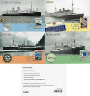 Australia 2004 Complete Series 4 Postal Stationery Maximum Card Transport Ship Bon Voyage - Bateaux