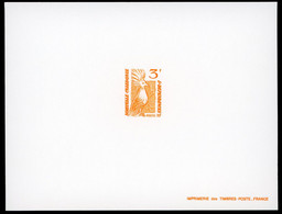 NOUVELLE CALEDONIE  EPREUVE DE LUXE N° 493 "LE CAGOU" Orange TB - Imperforates, Proofs & Errors