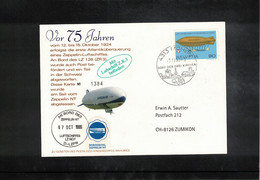 Schweiz / Switzerland 1999 Flight Of Zeppelin NT Interesting Postcard - Zeppelins