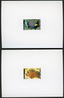 NOUVELLE CALEDONIE 2 EPREUVES DE LUXE N° 512 Et 513 Aquarium De Nouméa 1986. TB - Imperforates, Proofs & Errors