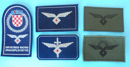 CROATIA AIR FORCE Lot Of 5. Official Patches * Aviation Luftwaffe Aeronautica Militare Aviacion Aviacao Croatie Kroatien - Aviation