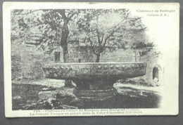 Delcampe - CPA 29 SAINT HERBOT - Le Rusquec  La Grande Vasque En Granit Dans La Cour D'honneur - Hamonic 746 Précurseur  Réf. J 181 - Saint-Herbot