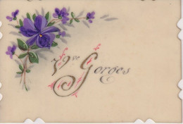 Gorges Fleurs  Carte Décorative Petite Taille 8*5.5cm PORCELAINE PORSELEIN PORCELAIN POSTCARD FANTAISIE FANTASY - Porcelaine