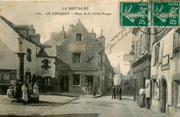 Le Conquet * La Place De La Vieille Pompe * Hôtel * Cordonnier LE BRIS * Commerces Magasins - Le Conquet
