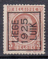 BELGIË - PREO - 1925 - Nr 120 A - LIEGE 1925 LUIK - (*) - Sobreimpresos 1922-31 (Houyoux)