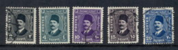 Egypt 1936-37 King Faud Asst FU - Used Stamps