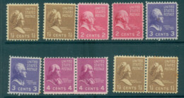 USA 1938 Sc#805-8 Asst Prexies (10) MLH/MUH Lot33642 - Altri & Non Classificati