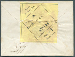 Enveloppe EXPRES au Tarif Grande Vitesse (port Manuscrit 1.00) De Bruxelles Vers Anvers, départ De 10¼ Heures Du Matin - - Non Classés