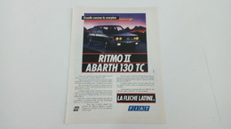 Fiat Ritmo Abarth 130 TC - Publicité De Presse De 1983 - Cars